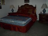 Queen bed and end tables