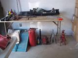 Rv car tow bar, jacks car stands