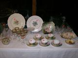 RS Germany/Nippon/Wedgwood china,crystal decanters,stemware