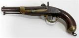 Lot #221, FRENCH ESCOFFIER PERCUSSION CAP PISTOL, #646 ON STOCK C1865, L 7" BBL