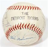 Lot #302, 1969 DETROIT TIGER TEAM SIGNED BASEBALL