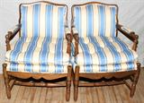 Lot #402, COUNTRY FRENCH STYLE WALNUT CHAIRS, 2