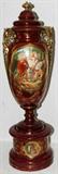 Lot #1085, CZECHOSLOVAKIAN PORCELAIN COVERED URN, H 32 1/2", DIA 9"