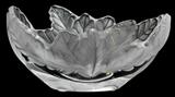 Lot #1346, LALIQUE CRYSTAL 'COMPIEGNE' BOWL, H 3 3/4", L 7 3/4"