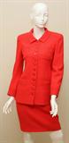 Lot #1377, CHANEL BOUTIQUE RED SKIRT SUIT, TWO PIECES