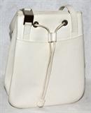 Lot #1413, GUCCI WHITE LEATHER SHOULDER BAG, W 9 3/4"