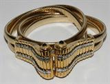 Lot #1447, JUDITH LEIBER GOLD TONE BELT, L 28" OVERALL