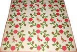Lot #1494, HAND MADE APPLIQUÉD QUILT, 79" X 82"
