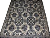 Lot #1493, JACQUARD BLUE & WHITE COVERLET, 19TH CENTURY, 92" X 76"