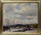 Lot #2003, EMILE ALBERT GRUPPE (AMERICAN, 1896-1978), OIL ON CANVAS, 24" X 30", 'SKY OVER ROCKY NECK'