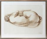 Lot #2020, FRANCISCO ZÚÑIGA (MEXICAN, 1912-1998), CHARCOAL DRAWING, 1970, 19" X 25 1/2", FEMALE NUDE
