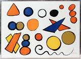 Lot #2026, ALEXANDER CALDER (US 1898-1976), COLR LITHOGRAPH, 19 1/2 X 27 1/2" IMAGE, "ALPHABET ET SERPENT"