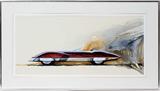 Lot#2069, TOM HALE (AMERICAN, BORN C. 1941), ACRYLIC & AIRBRUSH, 12" X 25", CONCEPT CAR
