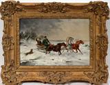 Lot #2089,C. STOILOFF, OIL ON CANVAS, 8" X 12", TROIKA