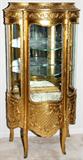 Lot #2163, FRENCH LOUIS XV STYLE WOOD AND GESSO CURIO CABINET, CA. 1880, H 58", W 27", D 16"