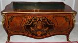 Lot #2165, FRENCH LOUIS XV STYLE MARQUETRY DESK WITH ORMOLU, H 30", W 47"