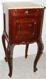 Lot #2364, FRENCH NIGHT STAND, LATE 19TH C., H 35", L 15", D 16"