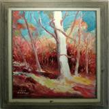 Lot #2506, KARL LARSEN, OIL ON CANVAS, 20" X 24", FOREST LANDSCAPE