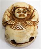 Lot #2480, CHINESE CARVED IVORY NETSUKE, H 1 1/2"