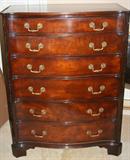 Lot #112, KITTINGER MAHOGANY CHEST, C. 1940, H 51", W 39", D 20"