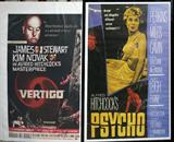 Lot #243, AUTOGRAPHED MOVIE POSTERS, +5 UNSIGNED, 7 PCS., 40" X 27", 'PSYCHO' AND 'VERTIGO'