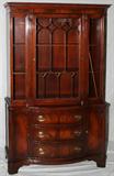 Lot #276, MAHOGANY CHINA CABINET, H 74", L 45", D 15"