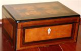 Lot #279, FRUITWOOD INLAY AND MAHOGANY JEWELRY INSERT SHELF, H 5", W 11", D 8"