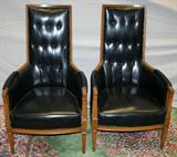 Lot #304, MAHOGANY ARM CHAIRS, H 43", W 25", D 30"