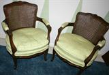 Lot #308, FRENCH WALNUT AND CANE ARMCHAIRS, PAIR