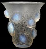 Lot #1014, LALIQUE 'SAINT-FRANCOIS' CLEAR & FROSTED VASE, H 7"