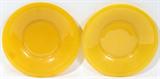 Lot #1049, CHINESE YELLOW PEKING GLASS PLATES, PAIR, DIA 8 1/4"