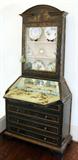 Lot #1105, CHINOISERIE STYLE SECRETARY DESK, H 79", W 39", D 17"