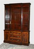 Lot #1113, HICKORY CHAIR CO. MAHOGANY BREAKFRONT, H 80", W 54", D 15"