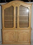 Lot #1109, COUNTRY FRENCH STYLE OAK BREAKFRONT, H 84", W 60"