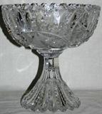 Lot #1206, LIBBEY BRILLIANT CUT GLASS COMPOTE, EARLY 20TH C., H 7 1/2", DIA 7"