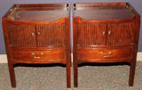 Lot #1368, GEORGIAN STYLE MAHOGANY END TABLES, PAIR, H 27", W 22", D 18"