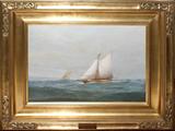 Lot #2017, WARREN W. SHEPPARD (AMERICAN 1858-1937), OIL ON CANVAS, 14" X 20", TWO SLOOPS