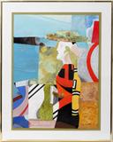 Lot#2061, MAX PAPART (FRENCH 1911-1994), GOUACHE, 25 1/2" X 19 1/2", "IN THE AFTERNOON"
