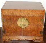 Lot#2324, CHINESE BURL WOOD END TABLE, H 22 1/2", W 25", D 18"