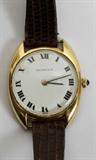 Lot#2398, PATEK PHILIPPE 18 KT YELLOW GOLD WATCH, WITH REPLACED BAND, L 8" OVERALL