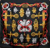 Lot#2411, HERMES 'FERRONNERIE' SILK SCARF, 35" X 35"