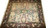 LOT #16 ANTIQUE KERMANSHAH, HANDMADE SILK RUG, C1900, 71" X 59"