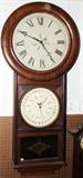 lot #34 WELCH SPRING & CO. ROSEWOOD PERPETUAL CALENDAR CLOCK, LAST HALF OF THE 19TH C., H 53", W 24"