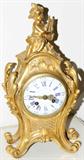 lot #36 JULIAN LEROY, PARIS D'ORE BRONZE CLOCK, H 13", W 7"