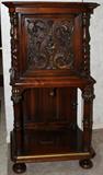 lot #113 ITALIAN CARVED WALNUT CABINET, C. 1920'S, H 55", W 26", D 16 1/2"