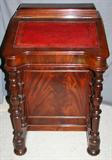 lot #118 VICTORIAN STYLE BURL WOOD AND MAPLE DAVENPORT DESK, C1950, H 33", W 21", D 21"