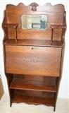 lot #117 AMERICAN ANTIQUE OAK SECRETARY, 1900, H 62", W 30", D 12"