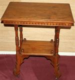lot #142 WALNUT LAMP TABLE, 1932, H 29", W 26", D 17"