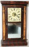 lot #152 SETH THOMAS ROSEWOOD CLOCK, 19TH CENTURY, H 25", L 15"