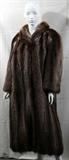 lot #164 BRICKER-TUNIS RACCOON FUR FULL LENGTH COAT, 51" FROM SHOULDER TO HEM